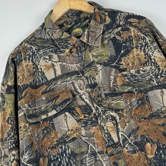 Cabelas Men's Multicolor Camo Seclusion 3D Midweight Button Up Shirt Size 2XL - Picture 1 of 4